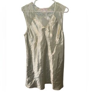 Oscar de la Renta Cream Satin Chemise